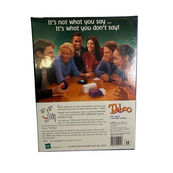 New Taboo Game Of Unspeakable Fun By Hasbro - 504 Cards, Buzzer, Timer, Buzzer - Picture 3 of 5